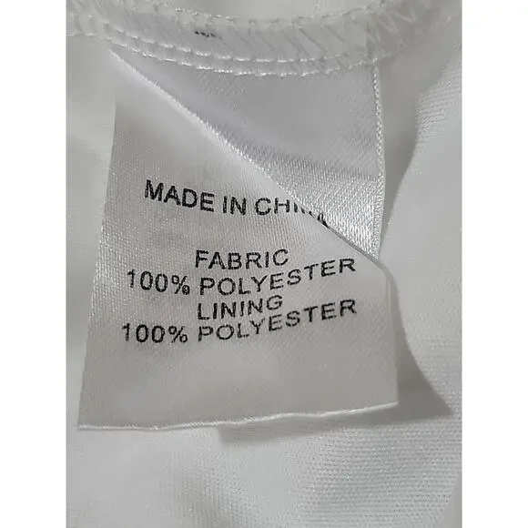 EILLY BAZAR White Guipure Lace Size M Women's Dress Flounce Sleeve NEW #C - Picture 9 of 10